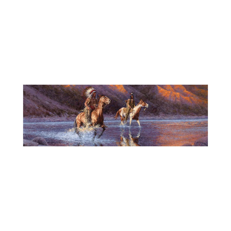 Sundown by Joe Velazquez - Wrapped Canvas Panoramic Painting, 30.48 cm H x 91.44 cm W x 1.91 cm D
