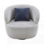 Fauteuil demi-tonneau pivotant pour petits espaces