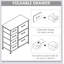 Unité de rangement d'armoire à 7 tiroirs avec tiroirs, bacs en tissu faciles à tirer avec structure en métal pour la chambre à coucher, placards