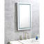 Miroir de meuble-lavabo mural de 40 po x 28 po à DEL avec fonction de brouillard, 3 choix de couleurs, réglage continu de la luminosité, températures, verre HD pour une véritable réflexion large, profond, monté, miroir,