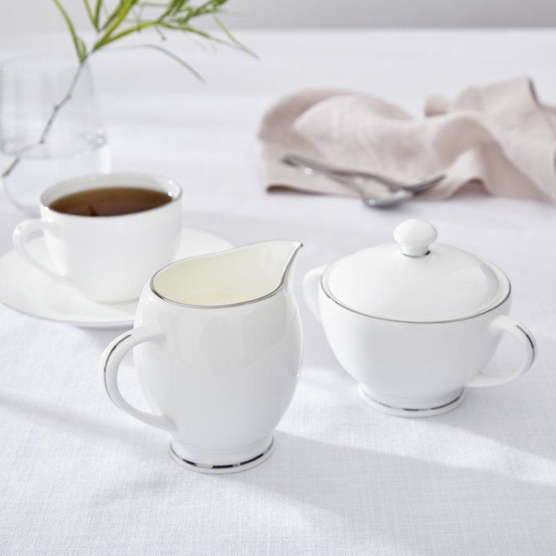 Royal Worcester, Serendipity Platinum - Sugar Bowl and Cream Jug Set