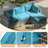 9-Piece Outdoor Cushion Set, 4" Thick Seating Group Cushion Cover, Water-Repellent Patio Sofa Cushion Replacements-1234584929
