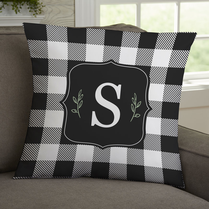 Checkered Throw Pillow, Yes