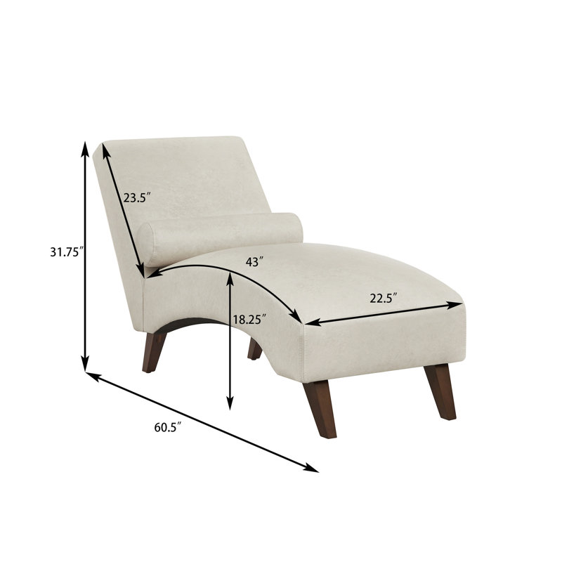 Chaise longue rembourrée, Beige