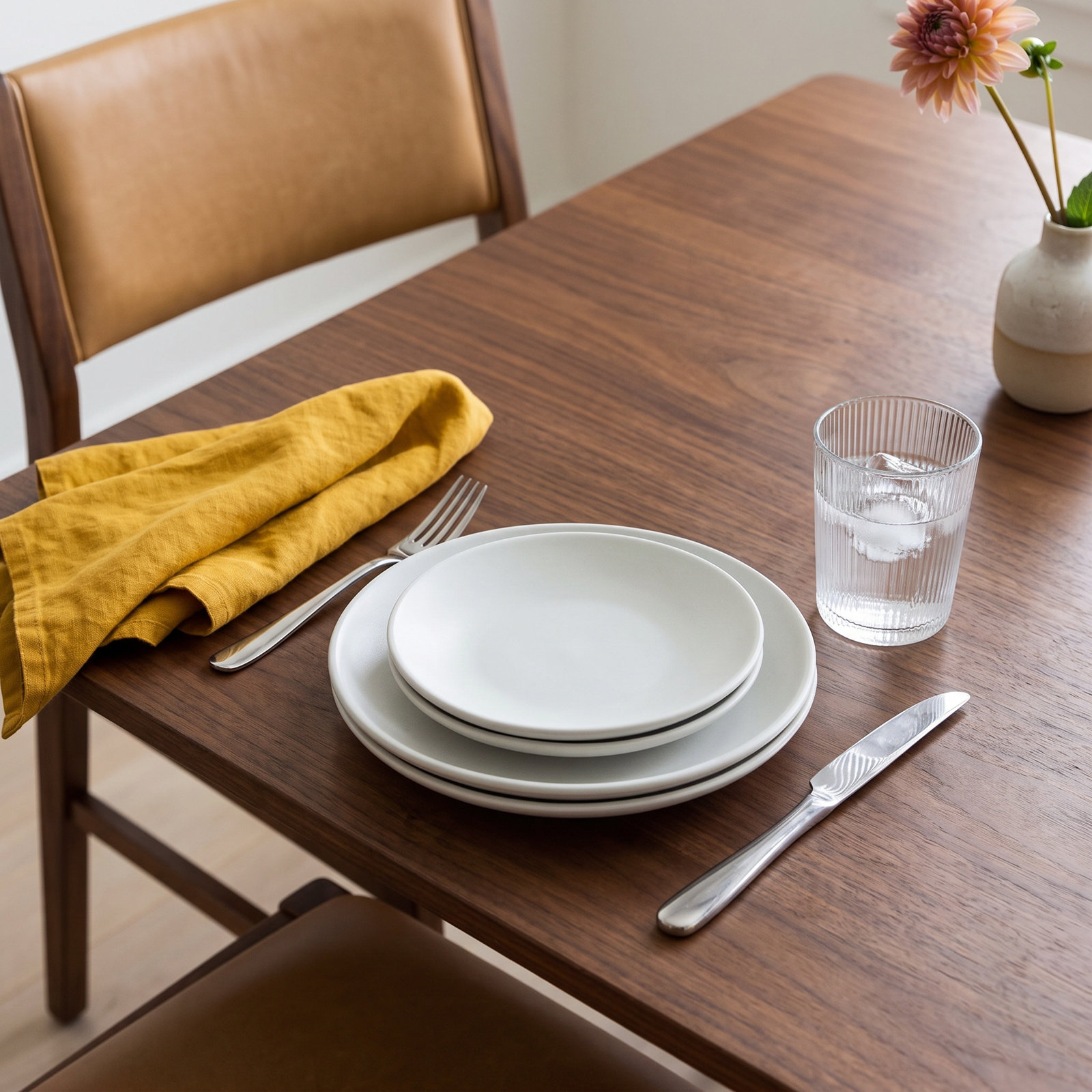 Towry 8" Salad Plate, Chalk