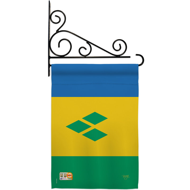 Double Sided 18.5'' H x 13'' W Polyester Flag Set
