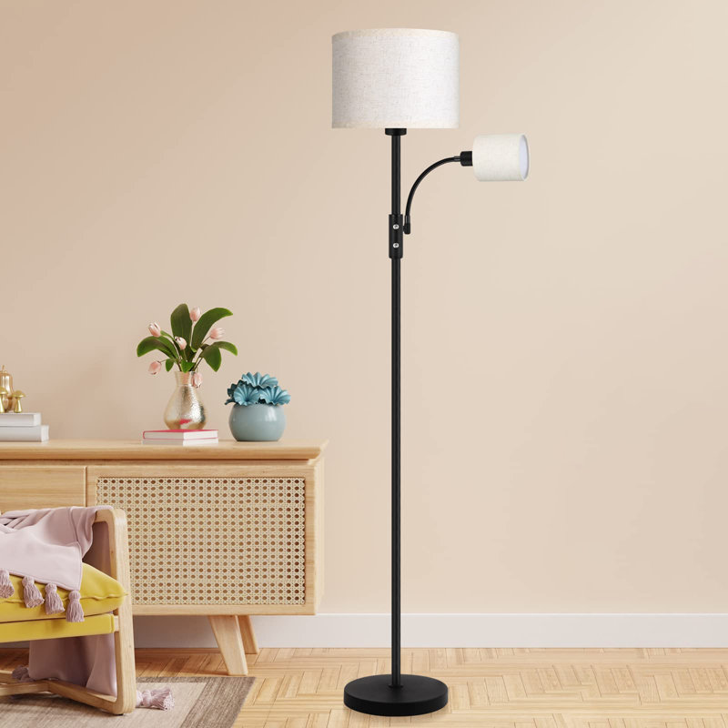 62" Tall Floor Lamp, Black