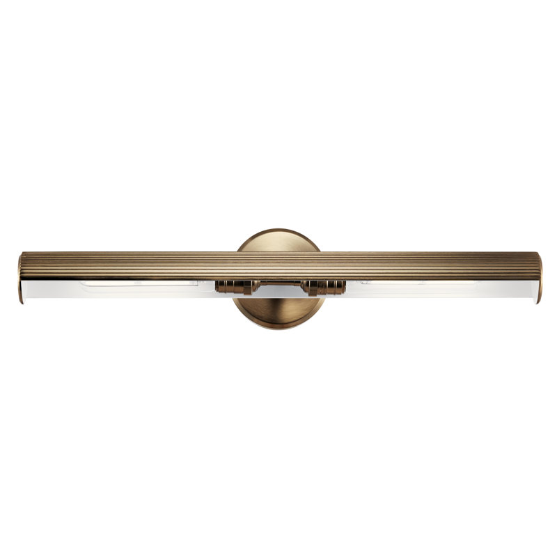 Applique murale à intensité variable, Bronze champagne, H 5 po x l 24 po x P 7,75 po