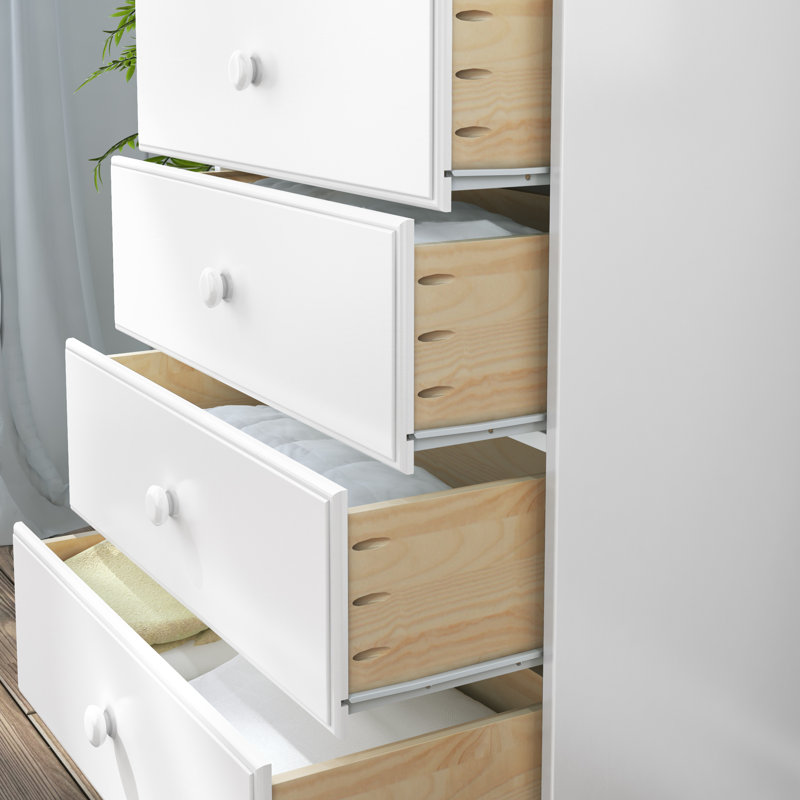 Commode 5 tiroirs Hararat, Blanc