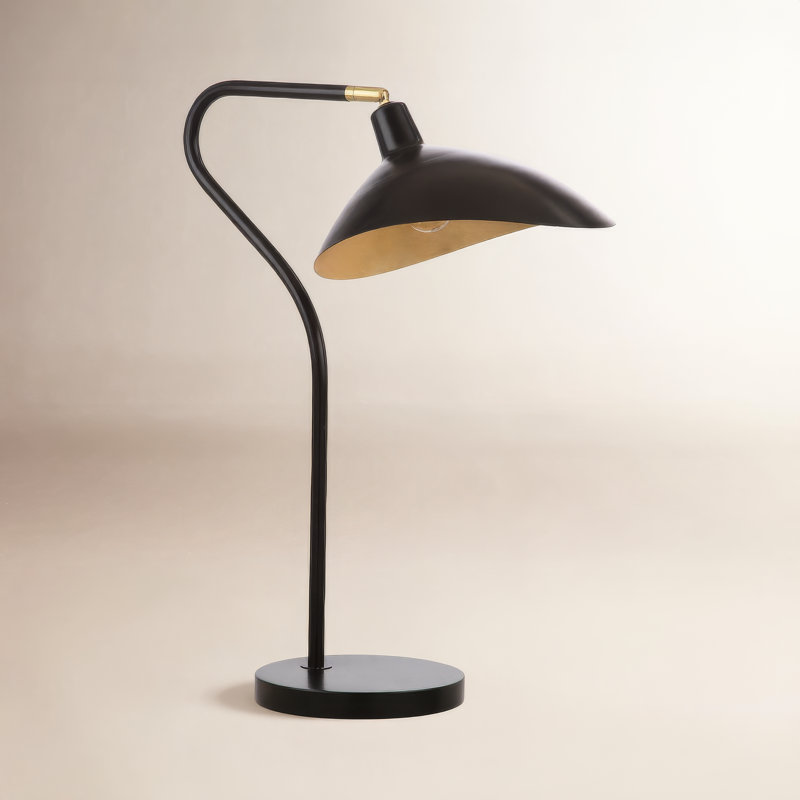 Girard 30" Arched Table Lamp, Black