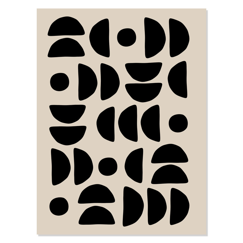 Motif géométrique semi-circulaire de Ristova, Sans cadre, 30'' W x 40'' H, Wrapped Canvas