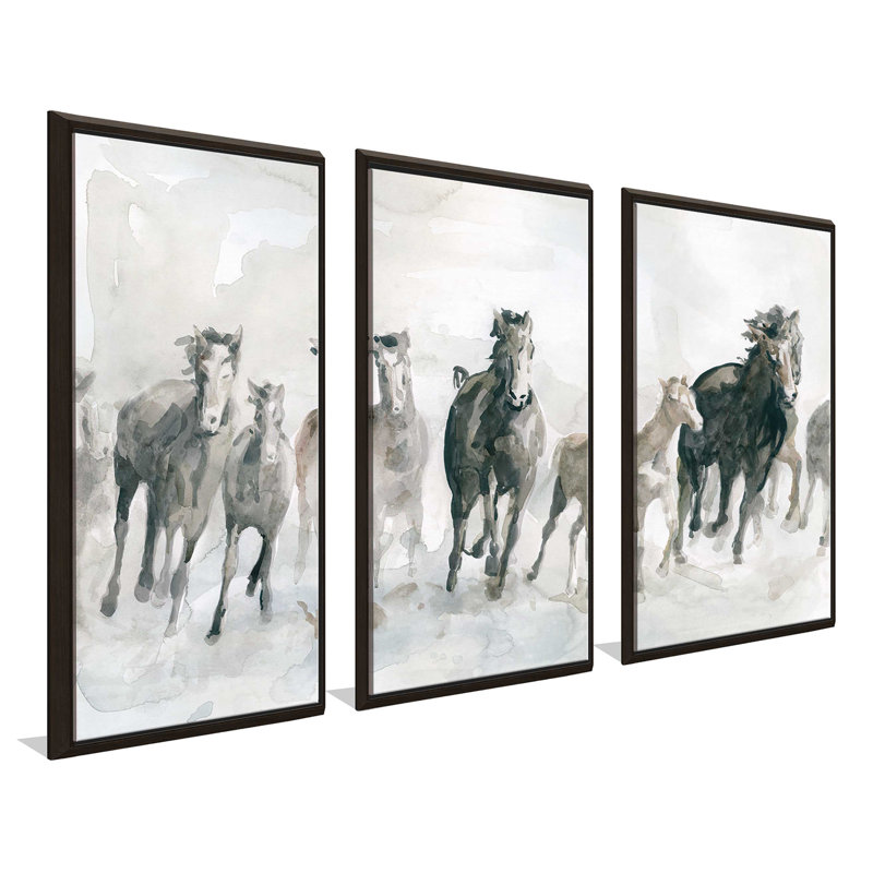 " Running Wild " 3 - Pieces, 41.5" H x 64.5" W x 2" D