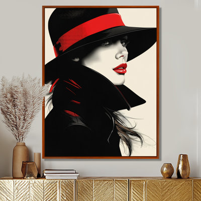 Monochromes rouge, noir, femme sanglante, portrait II - mode femme, décoration murale