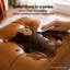 Repose-pieds en similicuir capitonné-131272219