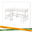Lit mezzanine simple en bois en forme de L avec échelle et 2 bureaux intégrés en forme de L-1515684953