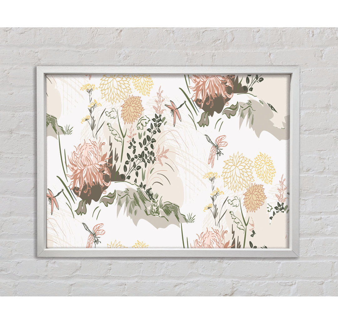 The Floral Blossom Beauty - Single Picture Frame Kunstdrucke auf Leinwand