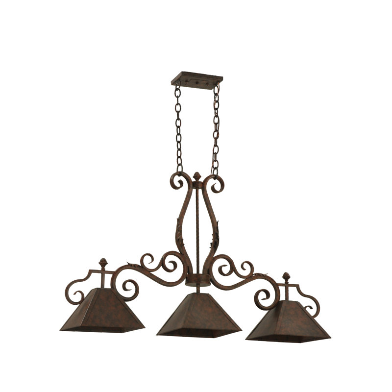 Labriola 3 - Light Antique Rust Pool Table Lights Pendant