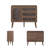  39.5“ Modern Sideboard With Glass Doors