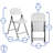 180cm Rectangular Portable Folding Table with 6 Chairs-110809965