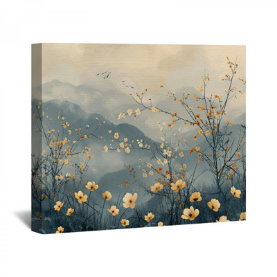 Fleurs sauvages encadrées sur toile