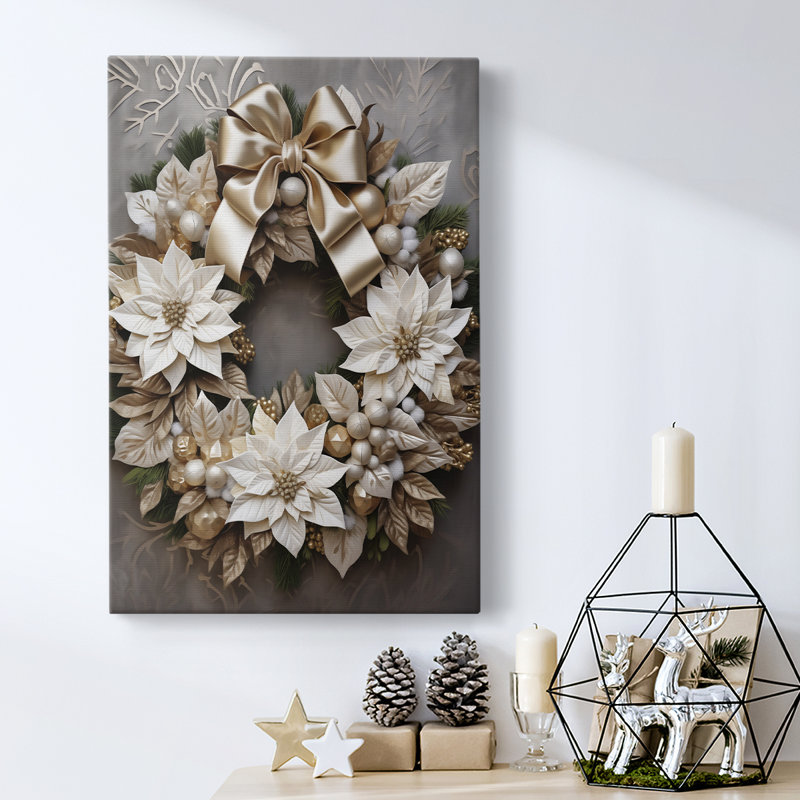 Art des Fêtes de Noël - Toile tendue avec châssis DCCVII, H 27 po x l 18 po