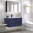 Ensemble de meuble-lavabo mural flottant de 36 po avec plateau d'évier Ciarra Makowski, robinet en alliage de zinc, tiroirs à fermeture en douceur