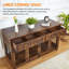 Meuble de rangement pour chien en bois 58 po avec 5 portes et diviseur ouvert 2 grands tiroirs