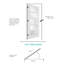 Porte intérieure en panneau de fibres à densité moyenne blanche avec verre réglable 5 Lite-103554249-103554245