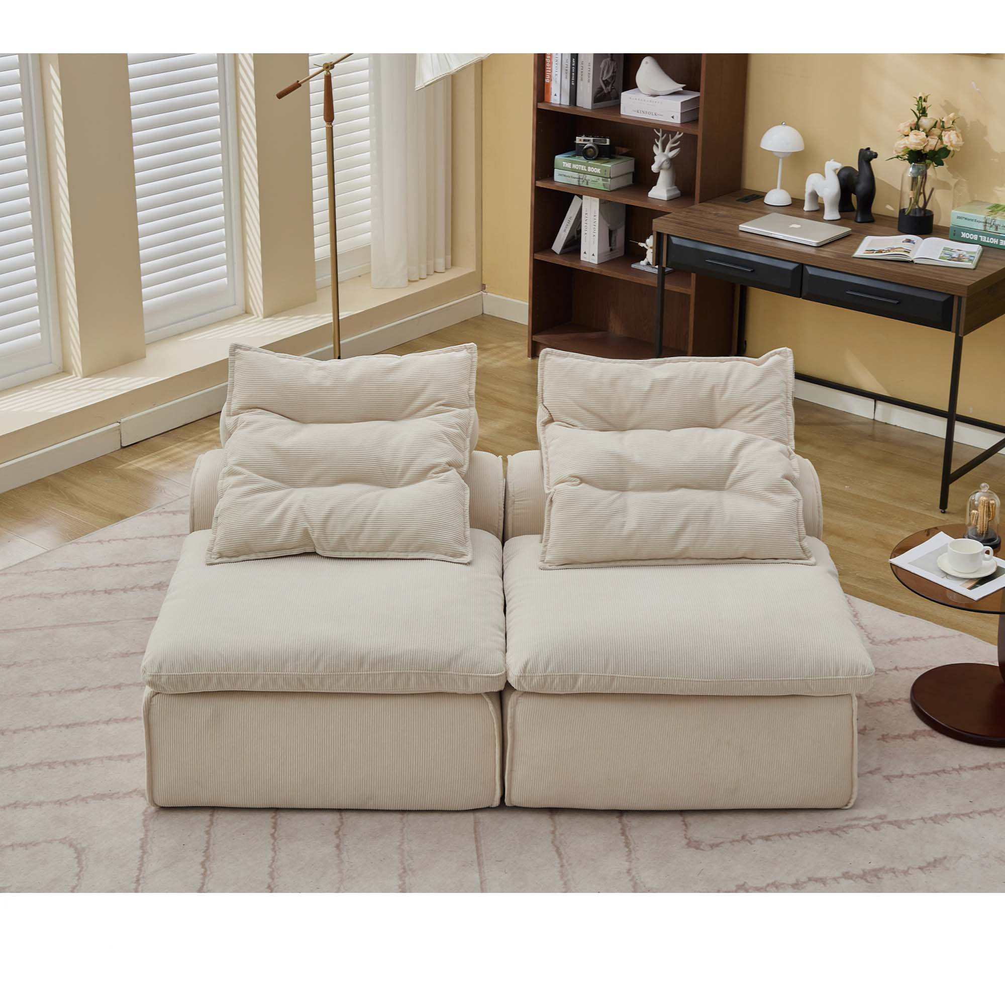 Ebern Designs 2 Seats Chenille Modular Sofa - Wayfair Canada