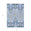Tapis intérieur lavable en ikat bleu et ivoire 9 pi x 12 pi bleu ciel et ivoire