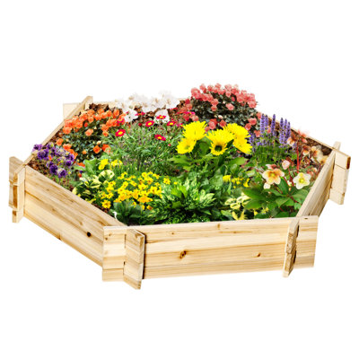 Lit de jardin surélevé en bois Outsunny