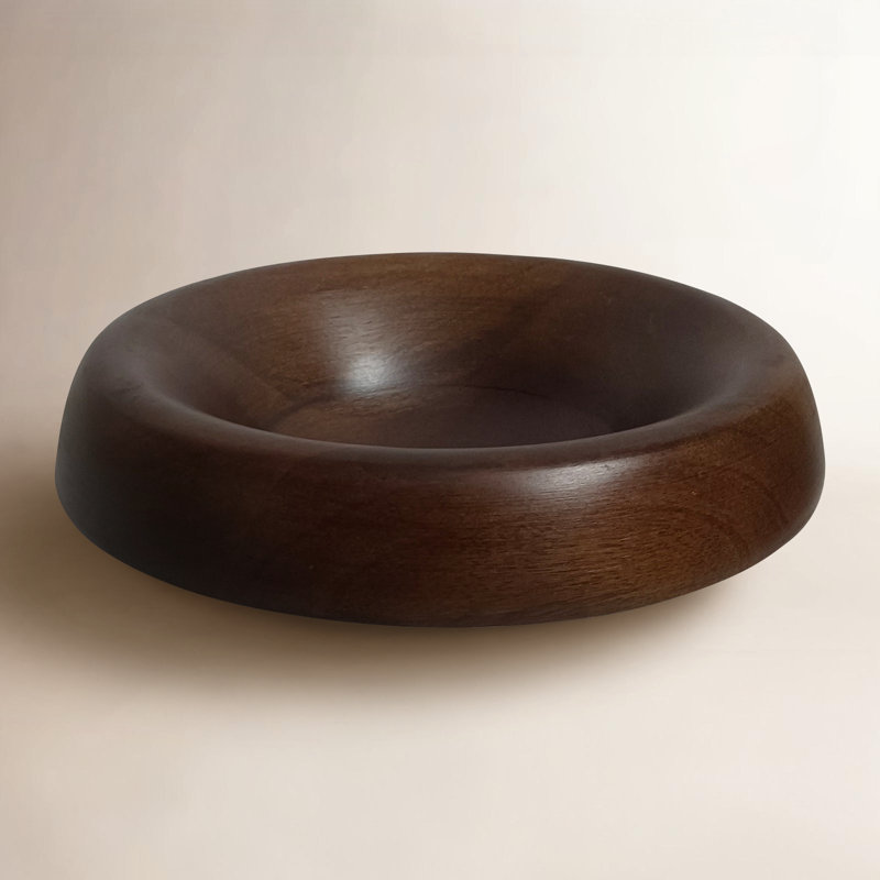 Bol décoratif en bois Roshina, L 9,84 po x P 9,84 po