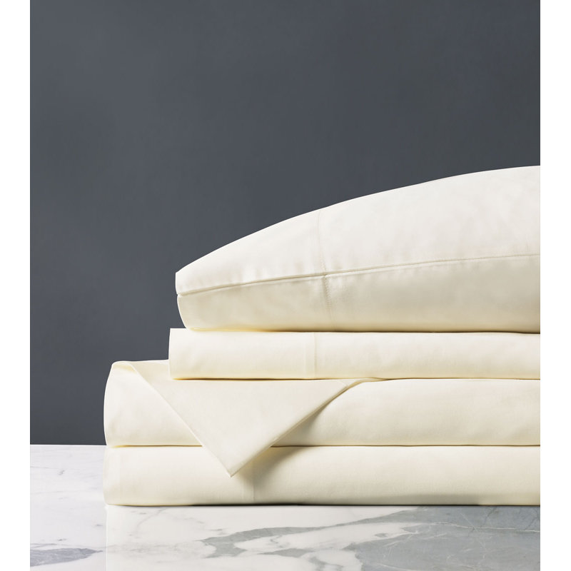 Fresco Sheet Set, Queen Sheet, Fitted Sheet + 2 Pillowcases, Ivory