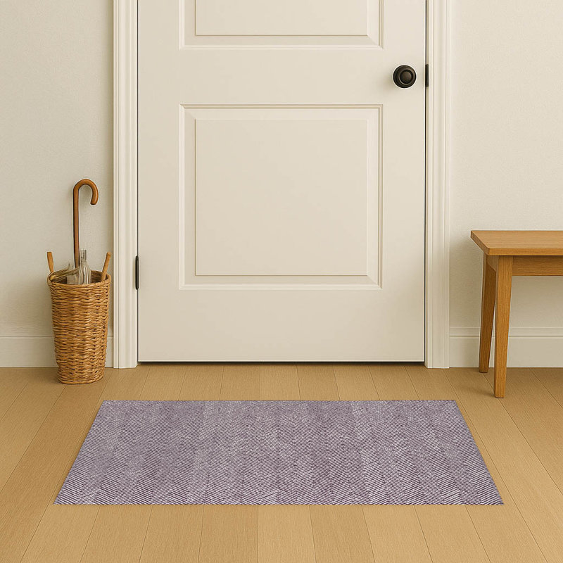 Chevron Groove Indoor Doormat, L 24 po x L 36 po, Eggplant