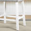 Tabourets de velours à hauteur de comptoir, 2 unités, sièges de selle gris, blanc délavé, pièces de construction solides,-645395519