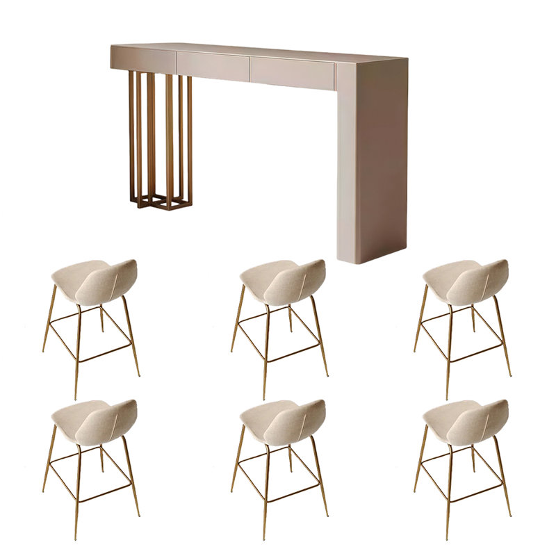 Table de bar minimaliste italienne, H 39,3 po x L 62,9 po x l 15,7 po 