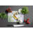 Red Fish On Map Glass Cutting Board