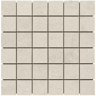 Carreau de mosaïque en porcelaine mate pour plancher et mur mesurant 11,81 po x 11,81 po Mesa (0,97 pieds carrés / chacun)