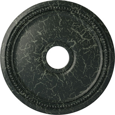 Médaillon de plafond Endurathane Diane, DE 18 po x P 3 5/8 po x P 1 1/8 po (convient aux auvents jusqu'à 5 3/8 po), fini craquelé peint à la main