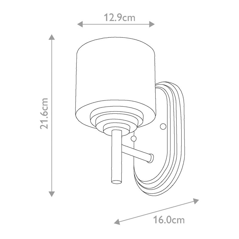 Quinton Glass Armed Sconce