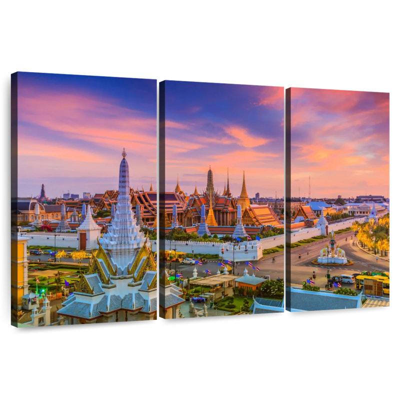 Rorry Wat Phra Kaew Sunset, 32" H x 50" W