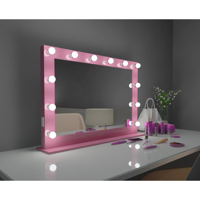 Miroir de maquillage/rasage Hollywood, Rose, 6000