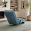 Chaise longue rembourrée de luxe avec vibration pour la détente, fauteuil inclinable moderne en tissu à dossier fixe pour le salon / la chambre à coucher