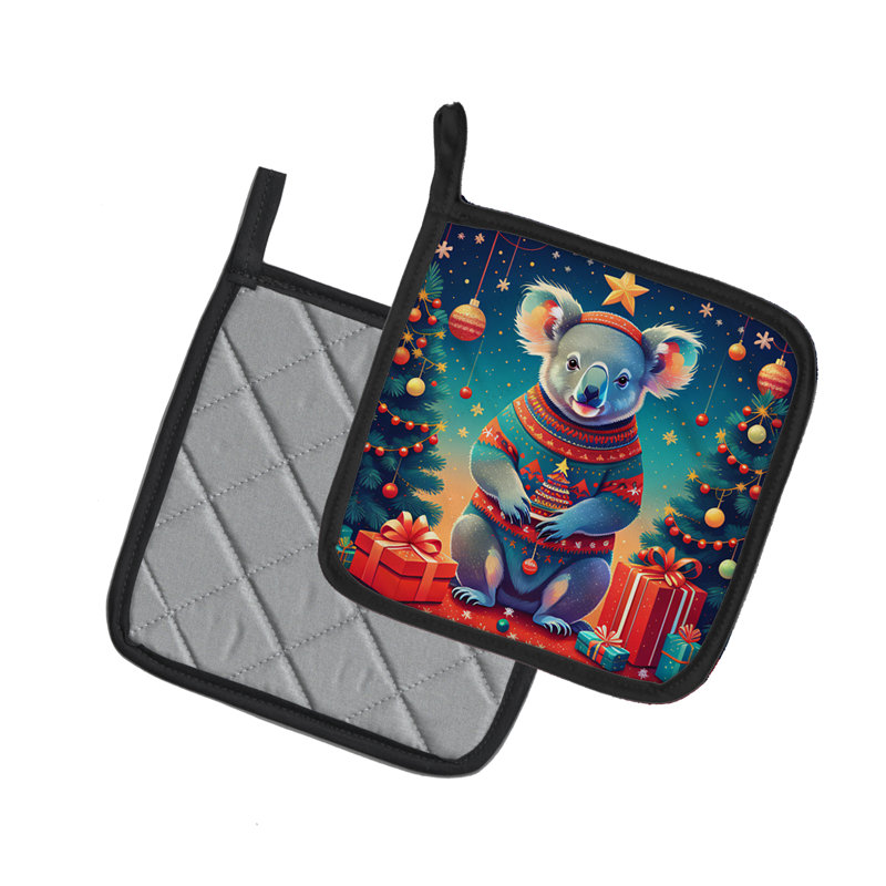 Paire de poignées Koala Christmas