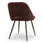Chaises de salle à manger rembourrées en noyer Aounnika, ensemble de 4-395948058