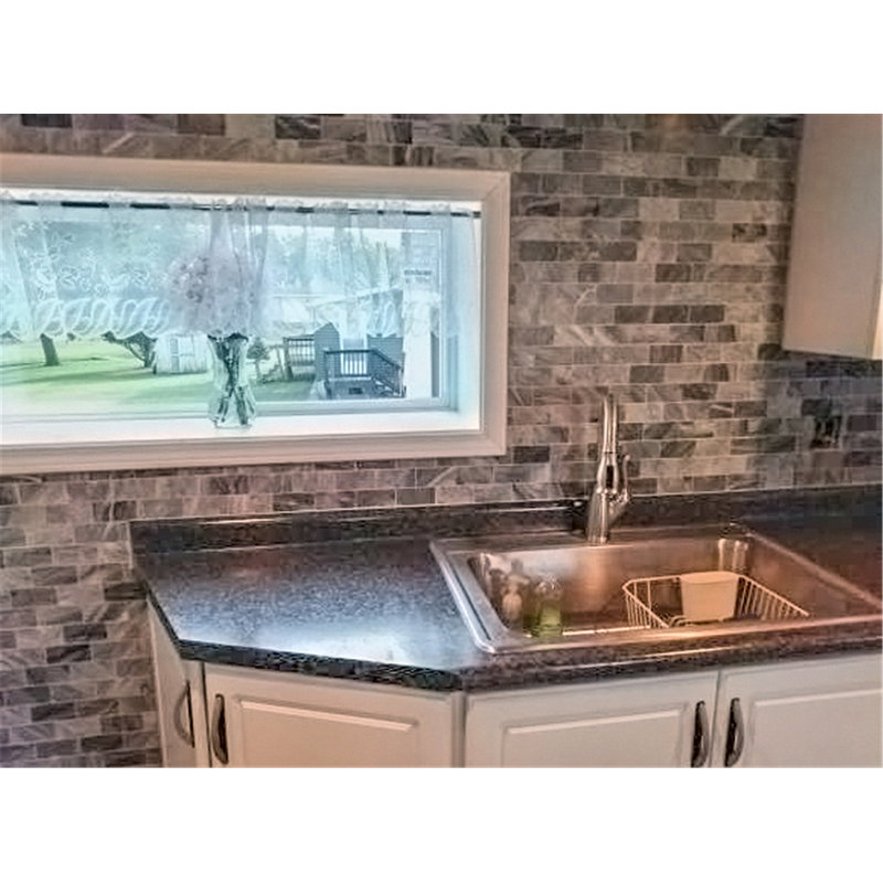 Bardiglio 12" x 12" Marble Brick Joint Mosaic Wall & Floor Tile, Light Gray
