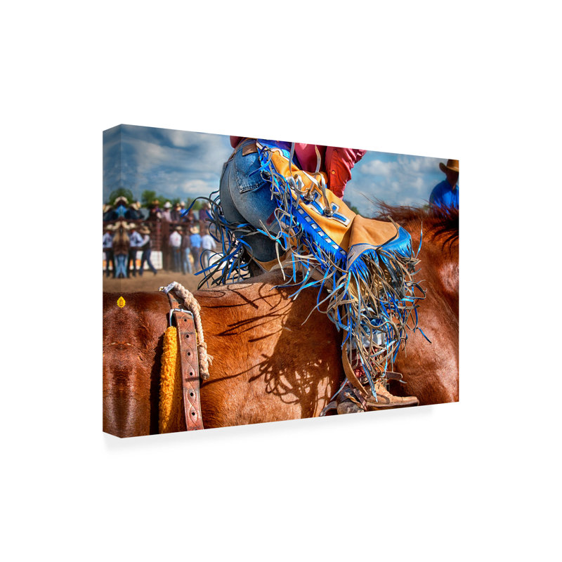 «Genovera The Bronc Rider On Canvas» par Lisa Dearing, impression, H 12 po x l 19 po x P 2 po