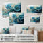 Art mural acrylique bleu sarcelle abstrait fractal Mystic Mirage II - Fractals-101523982