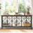 Console Table, Industrial Narrow Sofa Table Behind Couch With 2 Tier Storage Shelf, Entryway Hallway Accent Table For Living Room, Foyer, Rustic Brown-1811934649