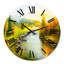Paysage d'automne avec les montagnes de la forêt et la rivière - horloge murale Lake House-60280105